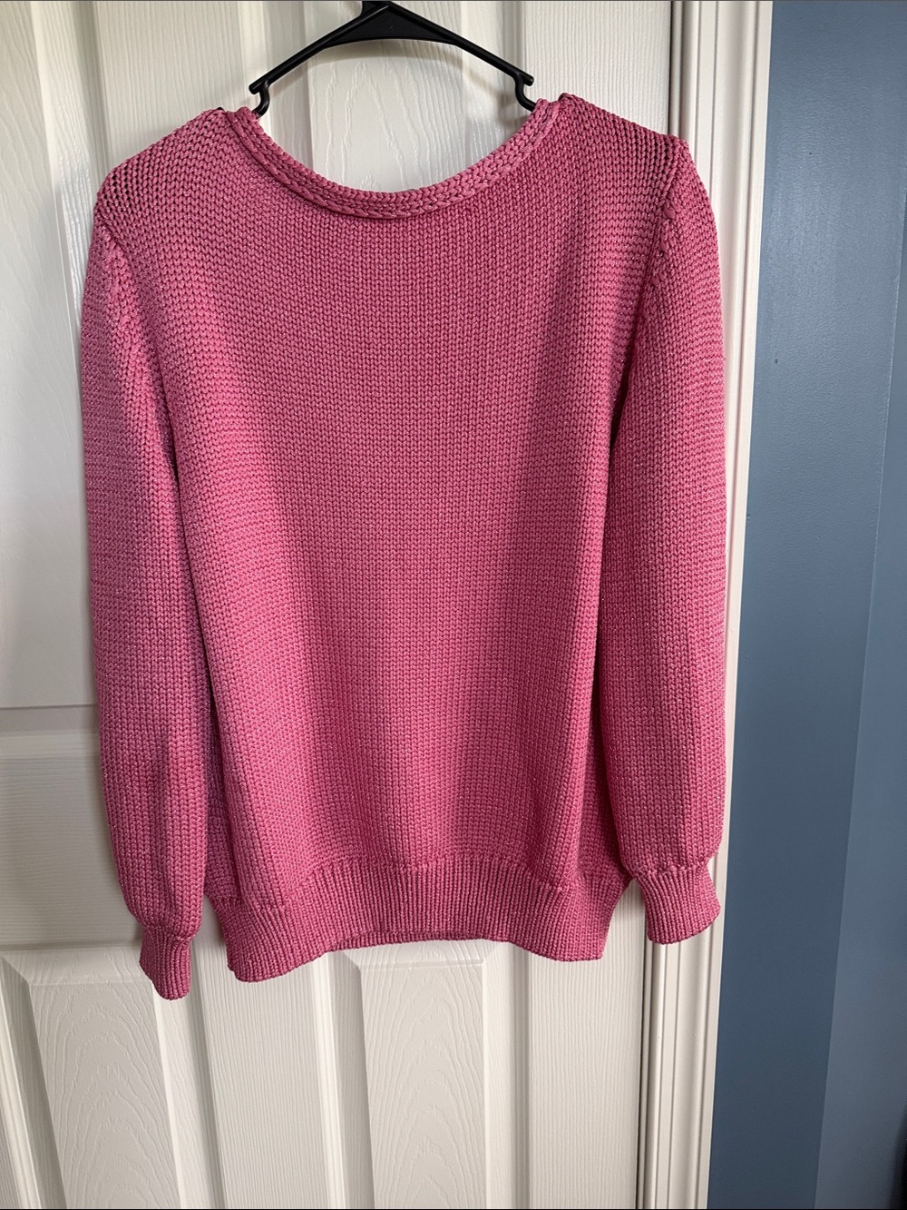 Lela Rose Raspberry V-Neck Knit Pullover - Picture 3 of 4
